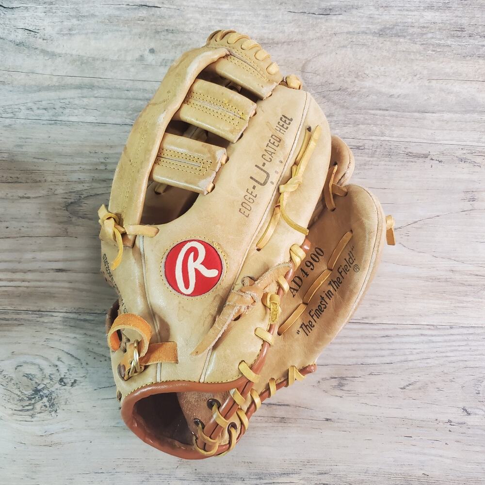 Vintage Rawlings AD4900 Andre Dawson Baseball Glove - Deep Well 12" RHT Hand Thr
